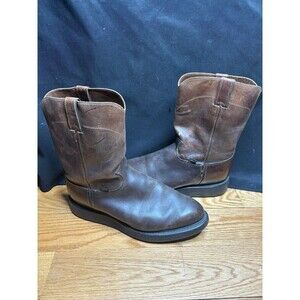 Justin Soft Toe Leather Boots Style Number 4740 Mens Size 12 EEE Wide Work